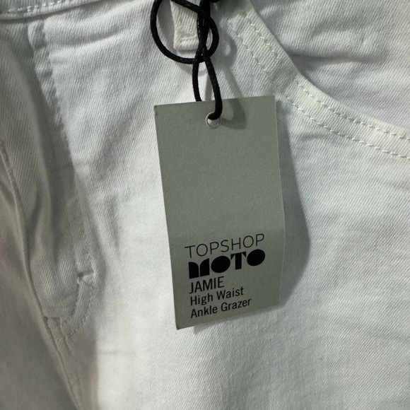 Topshop Jamie high rise skinny ankle grazer White Denim Jeans - Picture 5 of 6